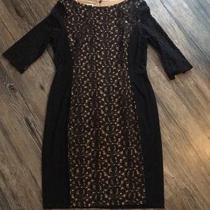 Black and Nude Dinner Dress